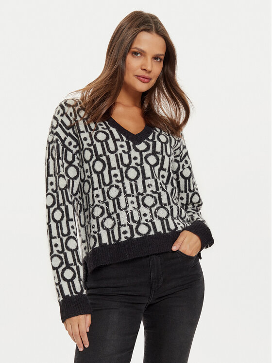 Liu Jo Liu Jo Svetr WF4436 MA30P Bílá Regular Fit