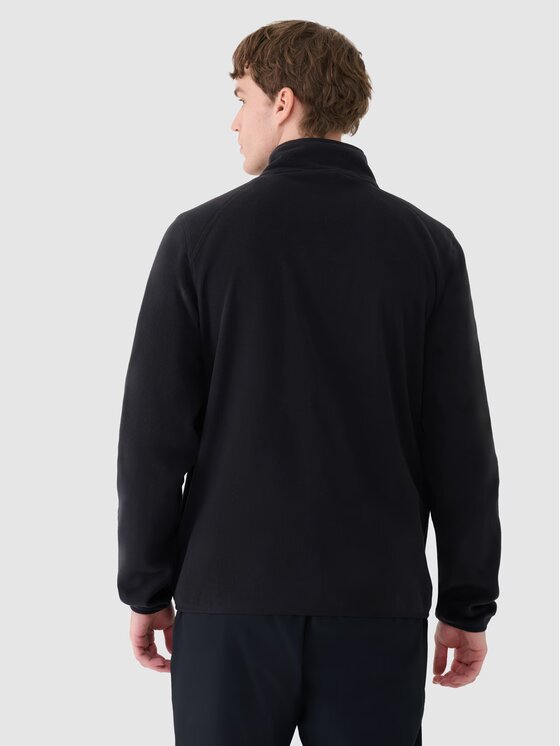 4F 4F Fleecová mikina 4FWSS25TFLEM304-20S Čierna Regular Fit