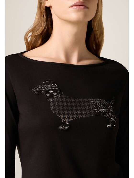 Oltre Oltre T-shirt G070J104663N0Z3 Nero Regular Fit