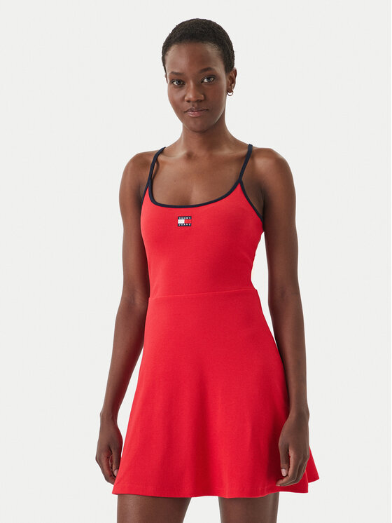 Tommy Jeans Tommy Jeans Kasdieninė suknelė DW0DW22335 Raudona Slim Fit