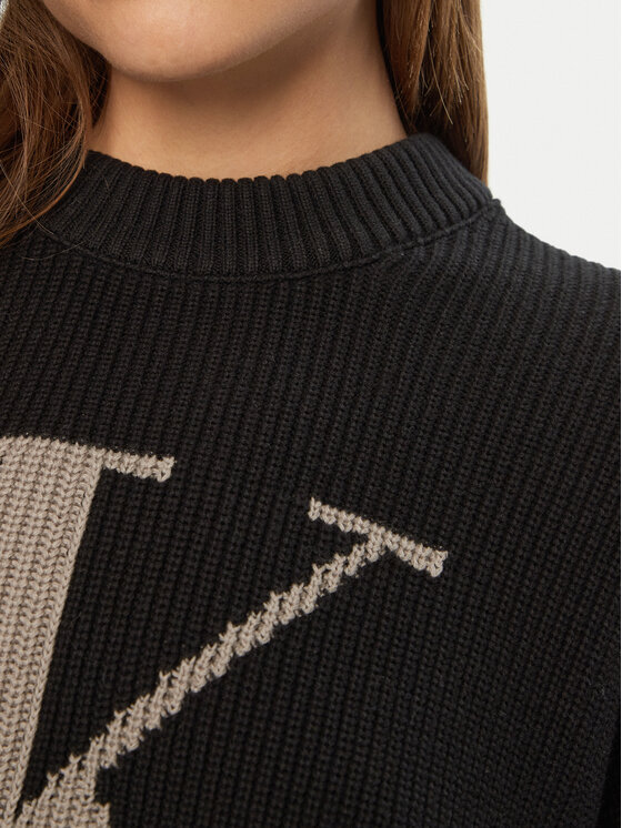 Calvin Klein Jeans Calvin Klein Jeans Πουλόβερ Intrasia J20J224799 Μαύρο Relaxed Fit