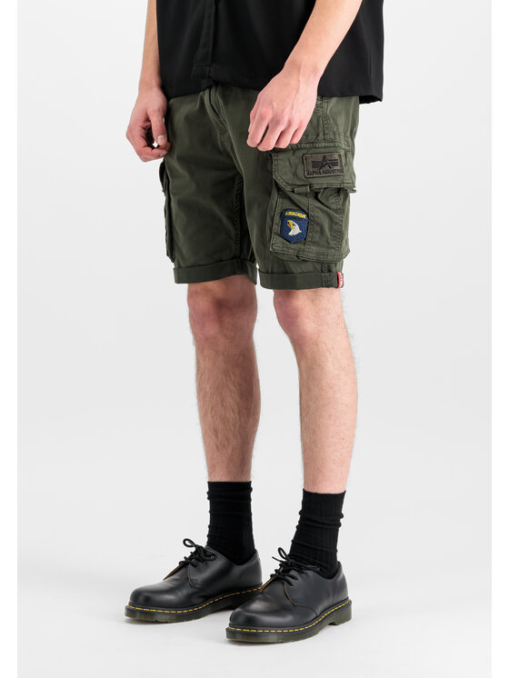 Alpha Industries Alpha Industries Šortky Crew Patch Short Sivá Slim Fit