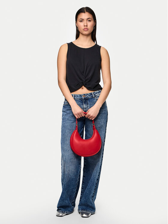 Pieces Pieces Top Anora 17149200 Črna Regular Fit