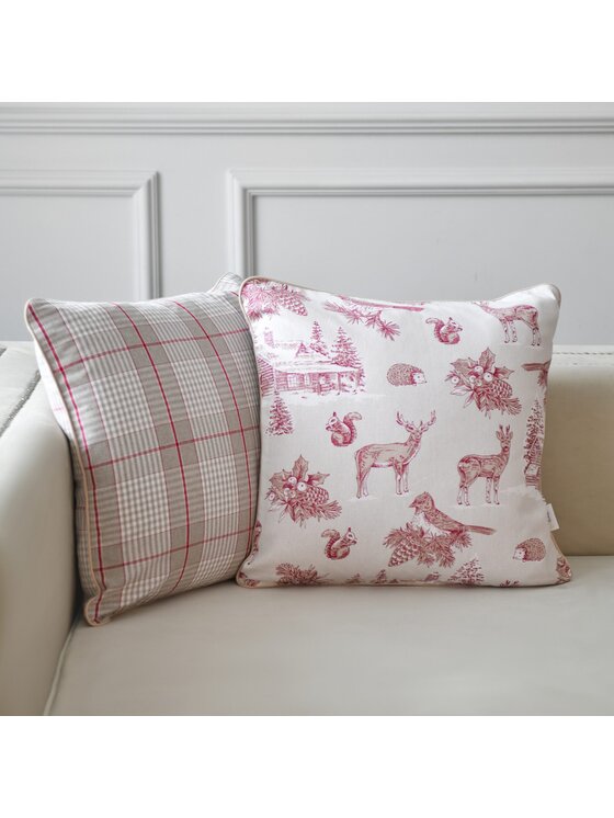 Roseberry Home Roseberry Home Poszewka dekoracyjna Toile de Jouy Red Forest Czerwony