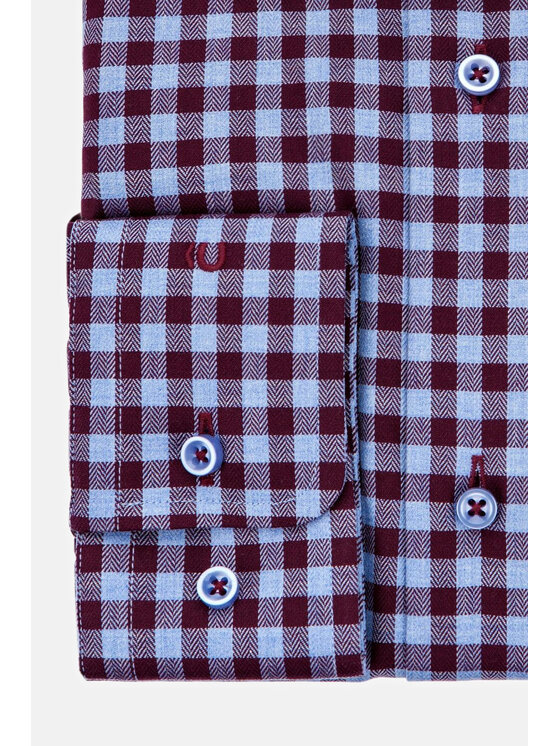 Lancerto Lancerto Koszula Mercury KO051217000072 Bordowy Regular Fit