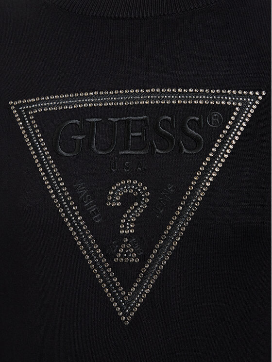 Guess Guess Πουλόβερ W6YR28 Z0976 Μαύρο Regular Fit