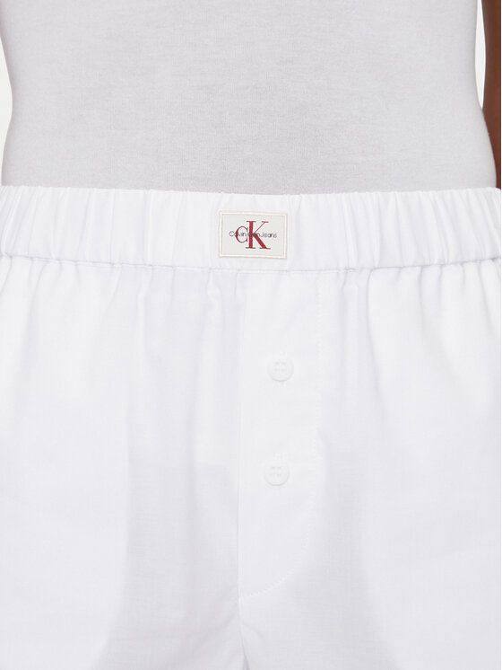 Calvin Klein Jeans Calvin Klein Jeans Szorty materiałowe J20J225218 Biały Relaxed Fit