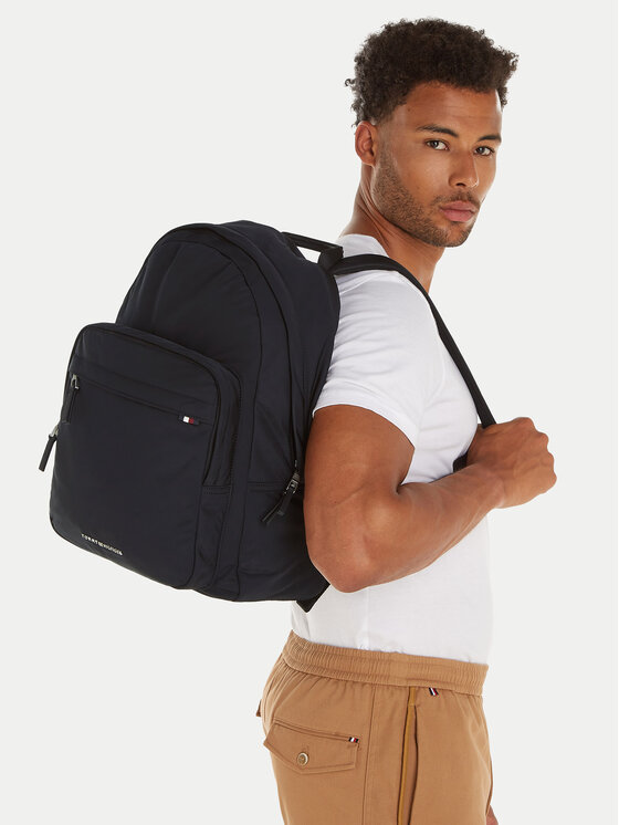 Tommy Hilfiger Tommy Hilfiger Nahrbtnik Th Signature Backpack AM0AM12214 Črna