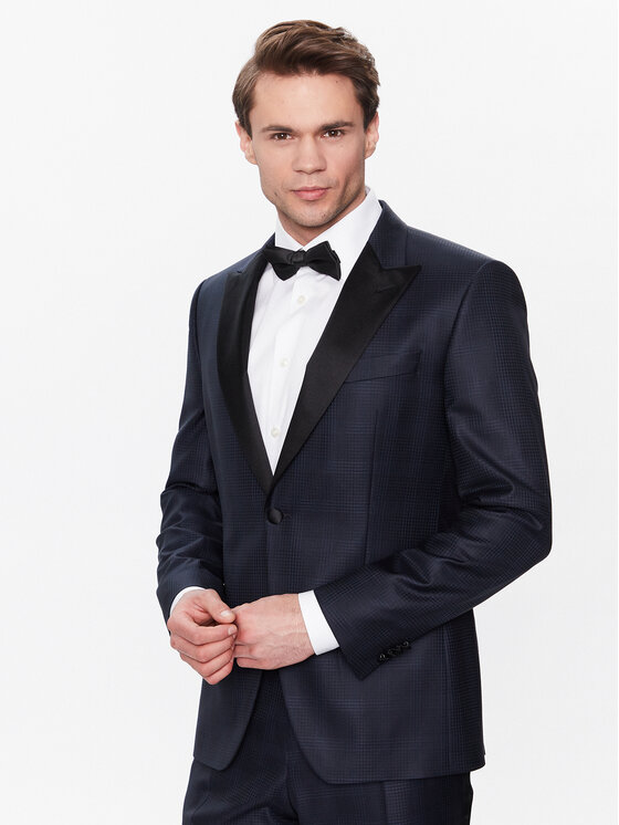 BOSS Boss Obleka 50484728 Modra Slim Fit