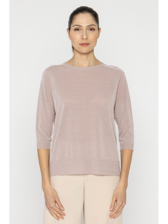 Deni Cler Milano Deni Cler Milano Sweter T-DC-S420-D2-20-31-1 Różowy Regular Fit