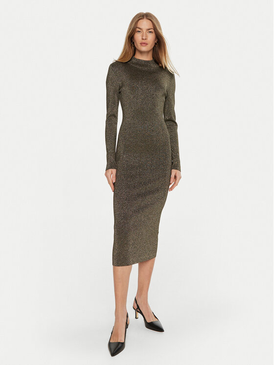 MICHAEL Michael Kors MICHAEL Michael Kors Kötött ruha MF482KPAFB Arany Slim Fit