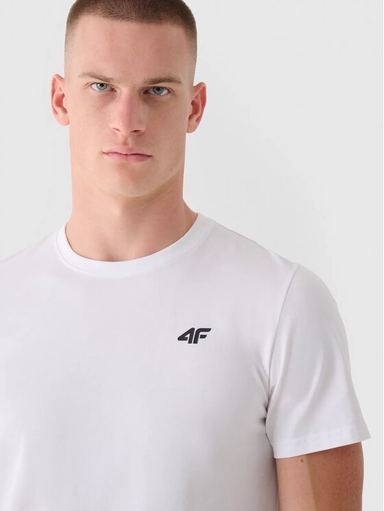 4F 4F T-shirt 4FWMM00TTSHM2256-10S Bianco Regular Fit