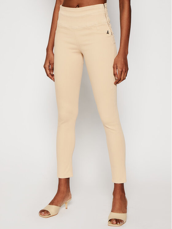 Patrizia Pepe Patrizia Pepe Džínsy CJ0367/AS04-B699 Béžová Slim Fit