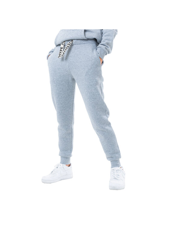 HYPE HYPE Spodnie dresowe Justhype Drawstring Joggers Szary Regular Fit