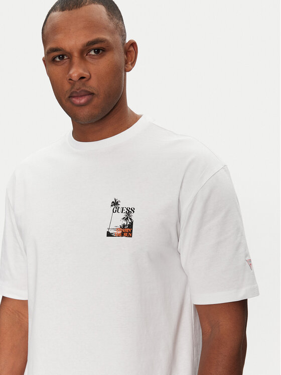 Guess Guess Тишърт F5GI10 I3Z14 Бял Oversize