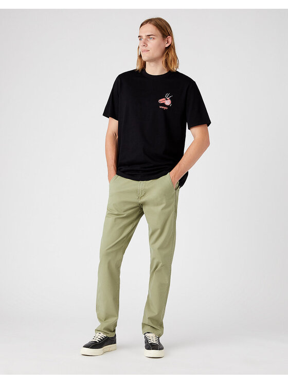 Wrangler Wrangler Chinosy CASEY CHINO Zielony Straight Fit