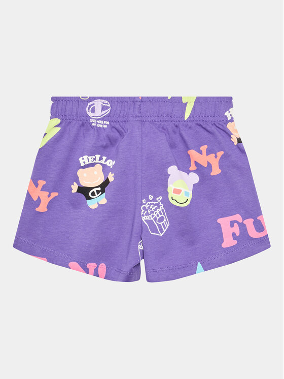 Champion Champion Completo T-shirt e pantaloncini 404680 Viola Regular Fit