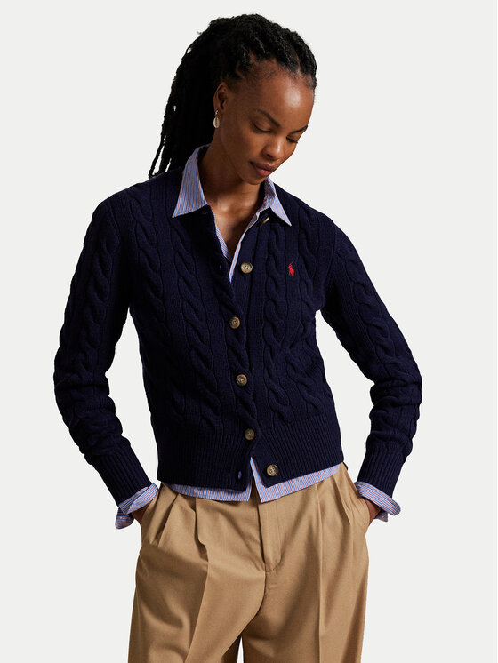 Polo Ralph Lauren Polo Ralph Lauren Kardigan 211972104004 Granatowy Slim Fit