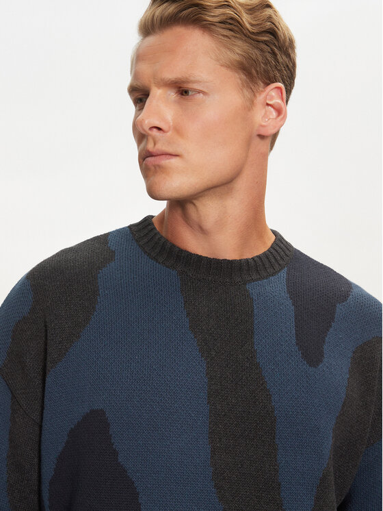 Mustang Mustang Maglione Elwood 1015473 Blu scuro Regular Fit