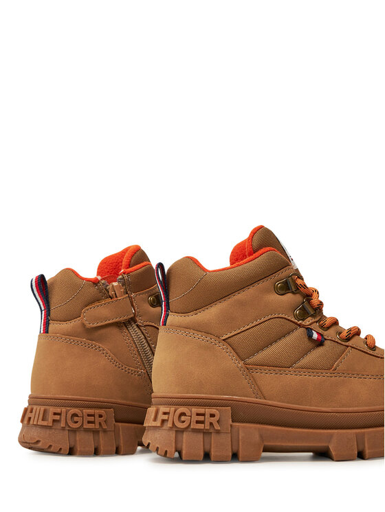 Tommy Hilfiger Tommy Hilfiger Gležnjarji Lace-Up Bootie T3X5-33707-1492 M Rjava