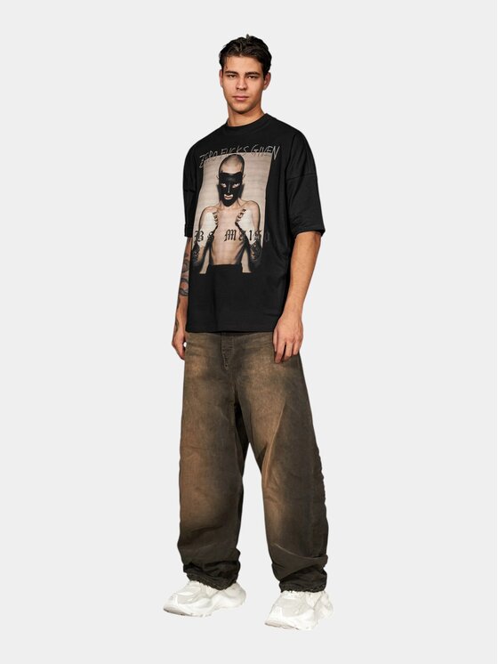 MADE BY SOCIETY MADE BY SOCIETY Spodnie materiałowe CYBER-STATIC - P17159 Brązowy Basic Fit