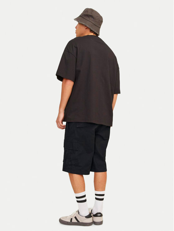 Jack & Jones Jack & Jones Pantalon scurți din material Jpstcole 12253222 Negru Loose Fit