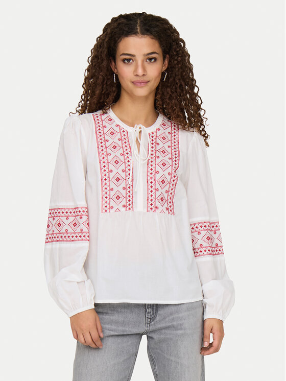 JDY Blusa Lulu 15345478 Bianco Regular Fit, taglia : L
