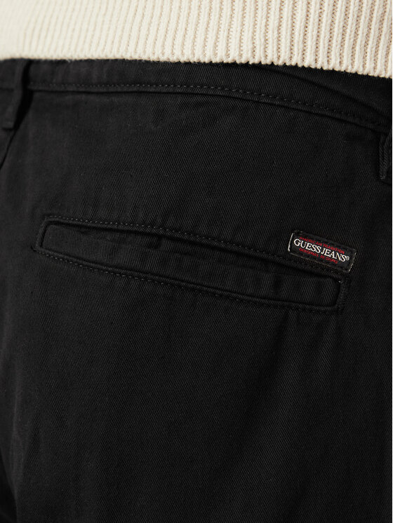 Guess Guess Παντελόνι chino M5YB60 WGCV1 Μαύρο Wide Leg
