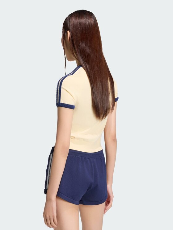 adidas adidas Marškinėliai KS7376 Kreminė Slim Fit