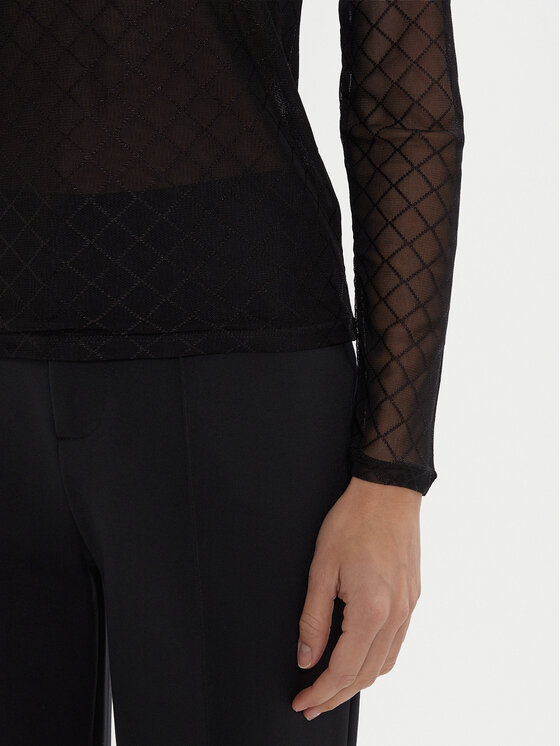 Morgan Morgan Bluzka 252-TMESH Czarny Slim Fit