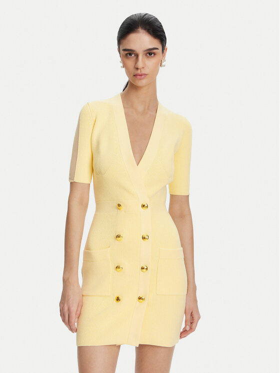 Elisabetta Franchi Elisabetta Franchi Džemper haljina AM-66S-51E2 Žuta Regular Fit