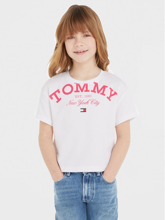 Tommy Hilfiger T-shirt Logo KG0KG07637 Bijela Regular Fit