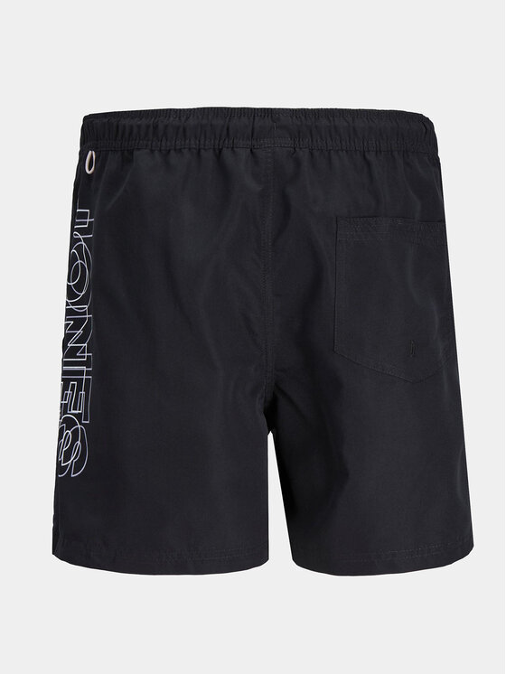 Jack & Jones Junior Jack & Jones Junior Szorty kąpielowe Fiji 12253748 Czarny Regular Fit