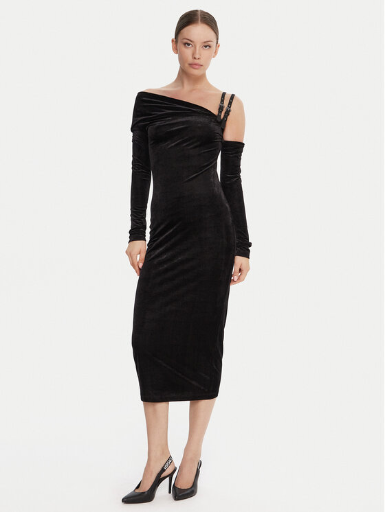 Versace Jeans Couture Versace Jeans Couture Kleid für den Alltag 79HAO974 J0237 Schwarz Slim Fit