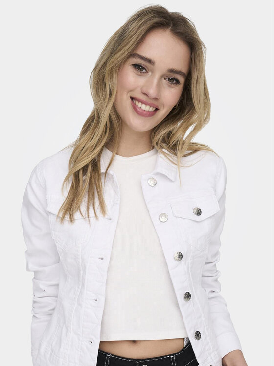 ONLY ONLY Jeansjacke Woder 15243147 Weiß Regular Fit
