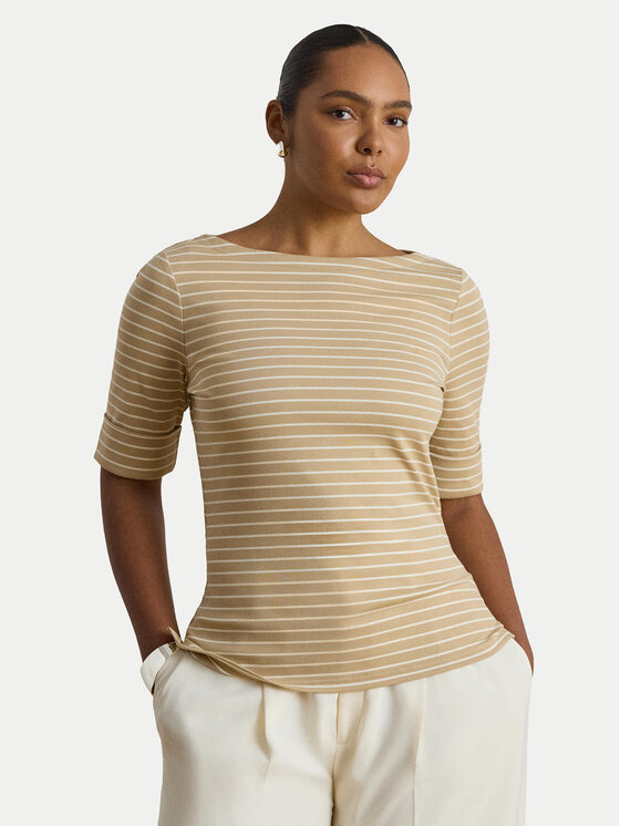 LAUREN RALPH LAUREN LAUREN RALPH LAUREN Särkpluus Judy 200P13919003 Beež Regular Fit