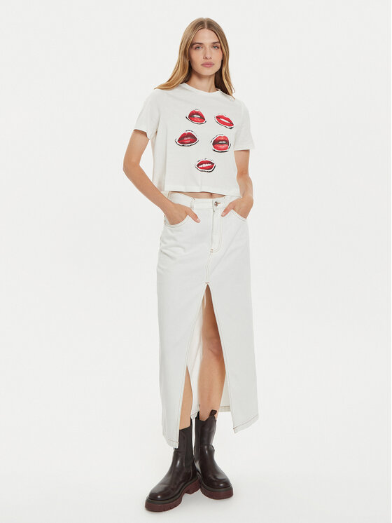 Vero Moda Vero Moda T-shirt Elena 10326789 Bijela Boxy Fit