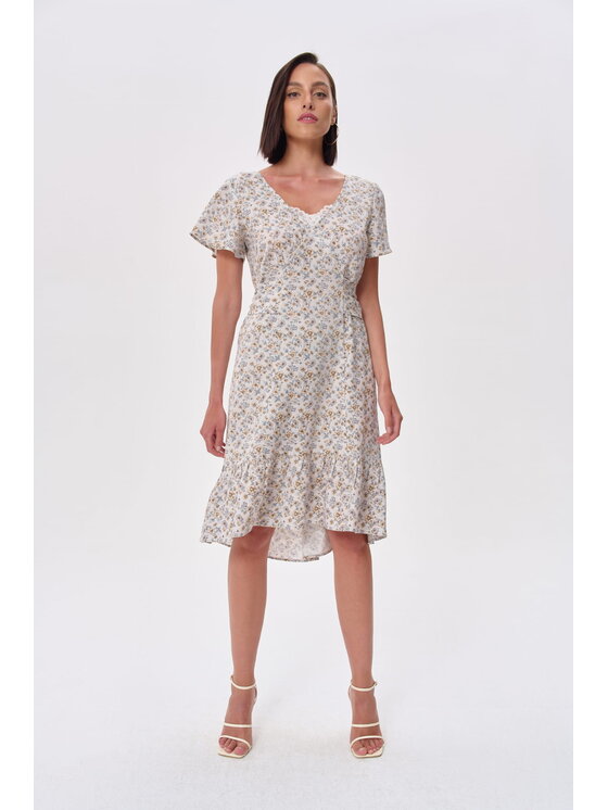 blue shadow blue shadow Sukienka codzienna Femme Beżowy Standard Fit