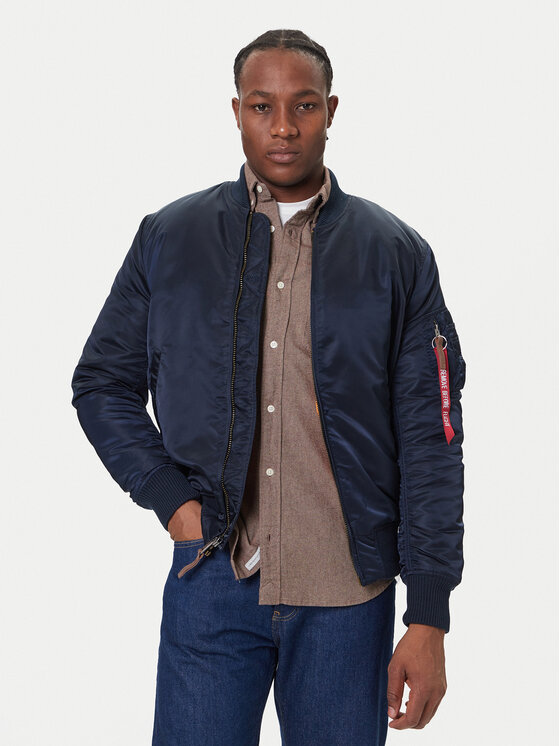 Alpha Industries Kurtka bomber Ma-1 Vf 59 Long 168100 Granatowy Slim Fit