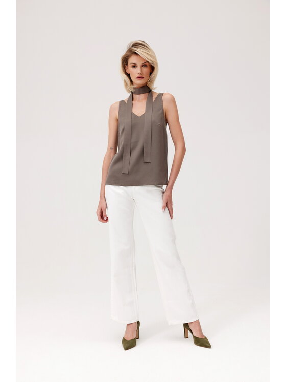 TOTU TOTU Top IVY Brązowy Regular Fit
