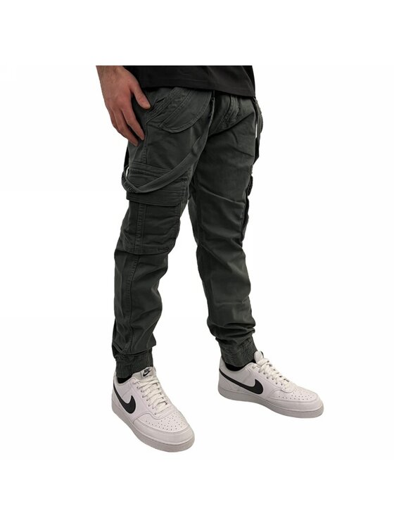Alpha Industries Alpha Industries Kalhoty z materiálu AI.128202-684-32 Šedá Slim Fit