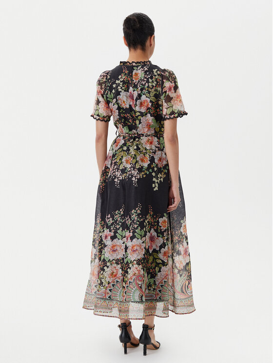 Hale Bob Hale Bob Vasaras kleita with silk 4YPR654M Melns Regular Fit