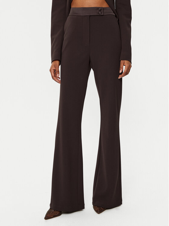 Imperial Imperial Штани з тканини P5E7IAW Коричневий Flare Fit