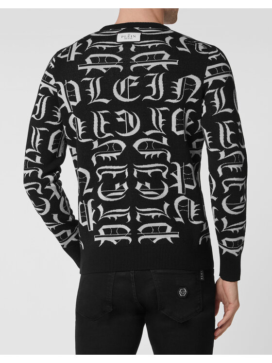 PHILIPP PLEIN PHILIPP PLEIN Longsleeve 365 Czarny Regular Fit