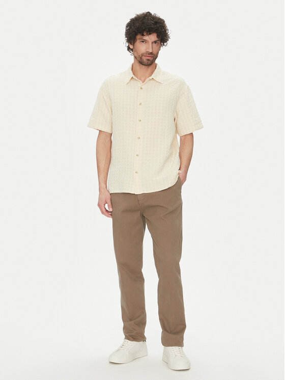 Jack & Jones Jack & Jones Cămașă Dobby 12277184 Bej Relaxed Fit