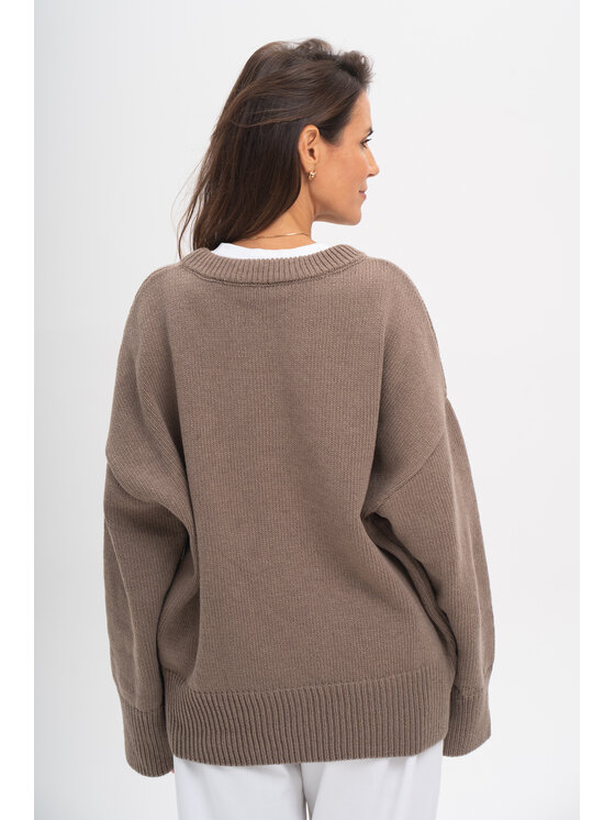 Salme Salme Sweter Livia Beżowy Oversize