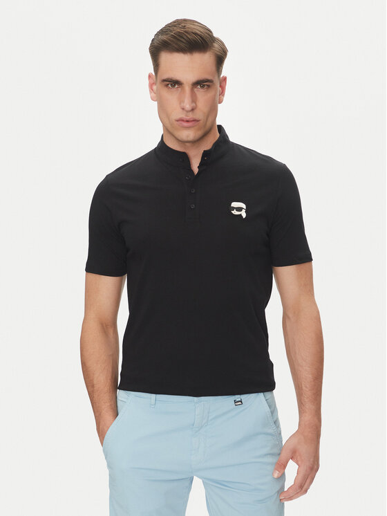KARL LAGERFELD Polokošeľa 745023 552224 Čierna Regular Fit