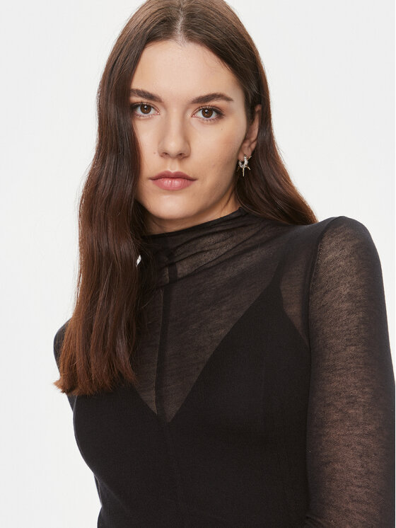Calvin Klein Jeans Calvin Klein Jeans Bluza Sheer J20J222925 Črna Regular Fit