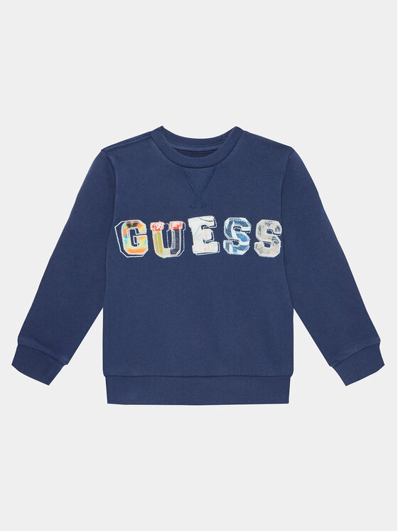Guess Bluza N4GQ04 KA6R3 Granatowy Regular Fit