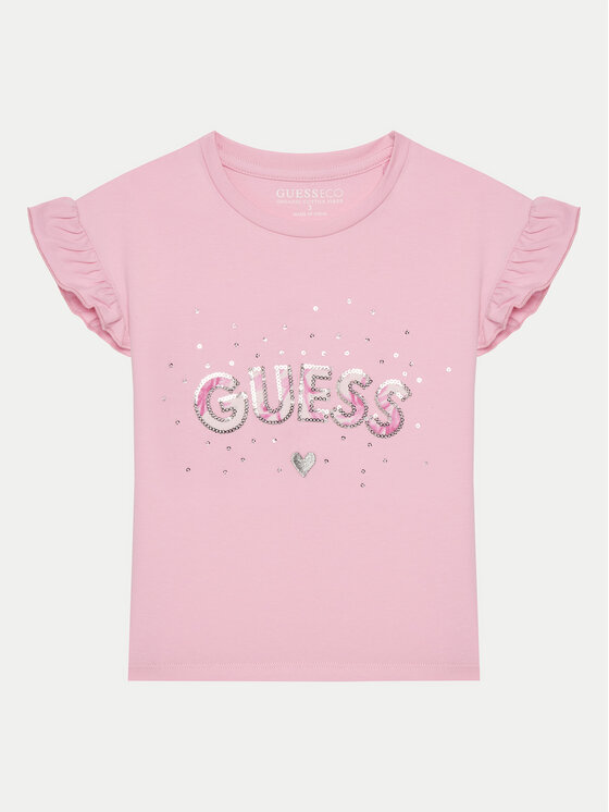 Guess Guess Set majica i hlače K5GG05 K6YW4 Ružičasta Regular Fit